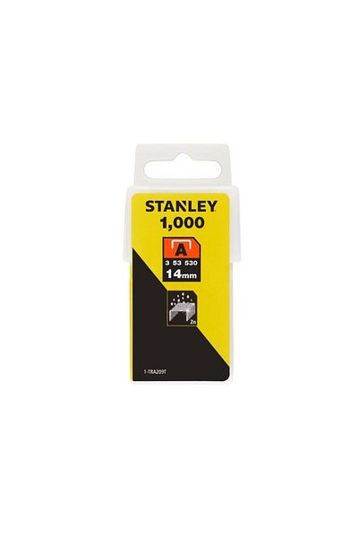 Stanley 1-TRA209T, capse pentru aplicatii uzuale, 14mm, 1000 buc tip A 5/53/530, blister
