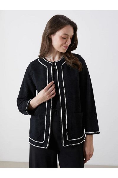 LC Waikiki Cardigan pentru femei brodat cu decolteu LCW Grace (W5)