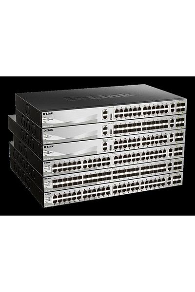 D-Link Switch DGS-3130-54TS/E, Switch gestionat stivuibil Gigabit SFP L3 cu 54 de porturi, 48 x 10/100/100