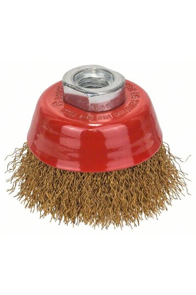 Bosch Brass coated crimped wire cup brush 70mm, 0.3mm, M14