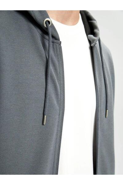 LC Waikiki LCWAIKIKI Κλασικό μακρυμάνικο ανδρικό φούτερ με φερμουάρ (W5)