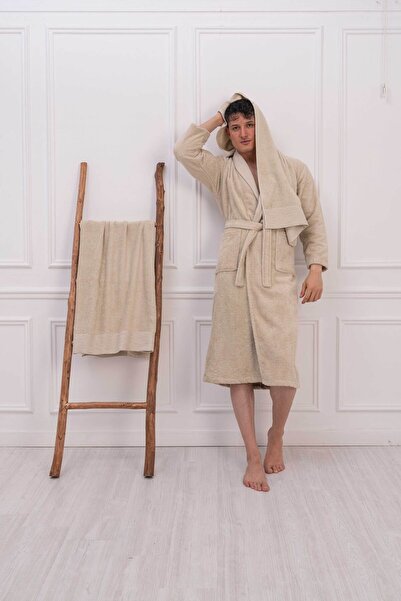 Denia Home Textile | Αμμός | Μπουρνούζι 100% βαμβακερό για γυναίκες / άντρες Unisex Premium