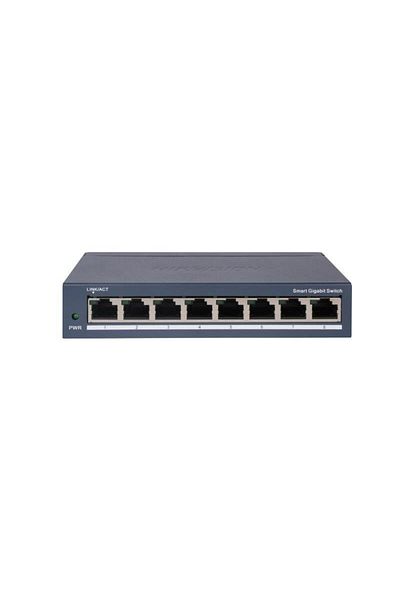Hikvision Switch 8 porturi Gigabit DS-3E1508-EI(V2), L2, Smart Managed, 8 ×gigabit RJ45 porturi