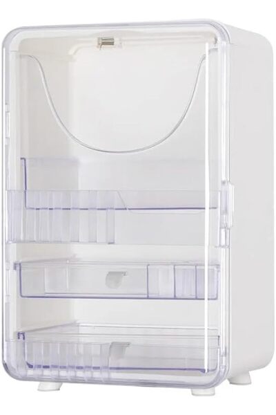 SUKILO Extra Large Makeup Organizer & Cosmetic Storage Box – 16.33" Skincare & Beauty Display Cabi