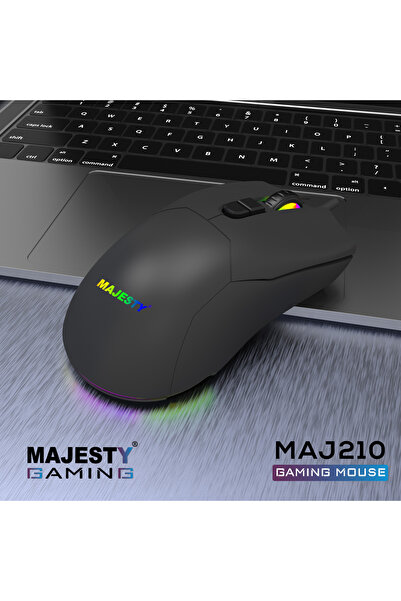 majesty Wired Optical Gaming Mouse 7200 DPI with 7 Programmable Buttons and RGB Backlight