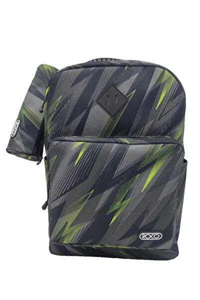 Roco Zigzag Abstract Backpack with Matching Accessory