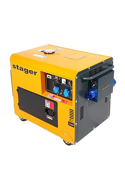STAGER DG 5500S+ATS Generator insonorizat 5kW, monofazat, diesel, pornire electrica, automatiza