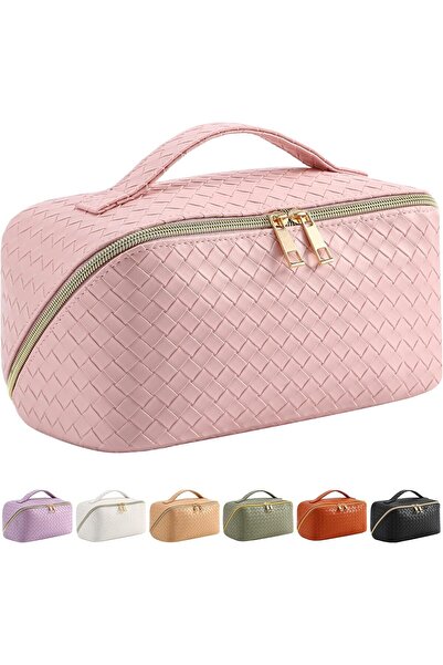 SUKILO حقيبة مستحضرات تجميل سفر كبيرة السعة للنساء - حقيبة تنظيم مكياج مقاومة...