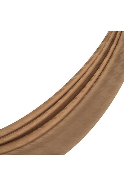 ipekevi Four Seasons Houndstooth Patterned Monogram Shawl 04390-Honey Foam
