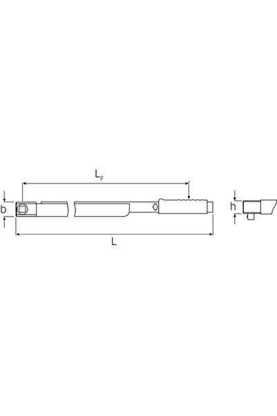STAHLWILLE Cheie dinamometrica manoskop 720NF/80 cu patrat fix, 160x800 Nm,