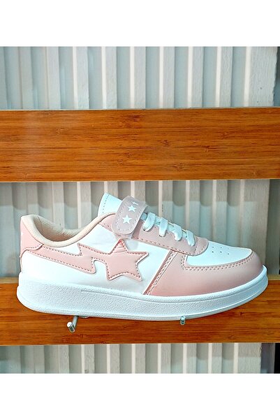 DB Pantofi sport cu șireturi cu velcro, roz alb, pentru femei