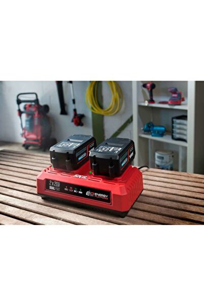 Skil 3128 AA, Incarcator dual 20V Max, 2.4A, pentru acumulatorii PWRCORE 20