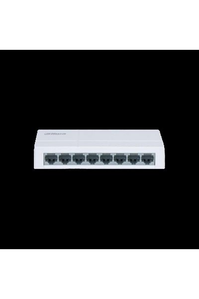DAHUA Unmanaged 8-port switch, PFS3008-8ET-L, Interface: 8 x 10/100 Mbps, Capacity: 1.6 Gb