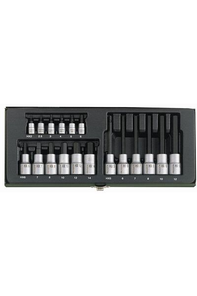 Proxxon Special set for HEX screws, 23100, 18 pieces