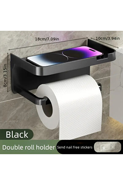 Choice حامل ورق التواليت HHX رف تخزين بلاستيكي لوضع مناشف المطبخ وزجاجات التو...