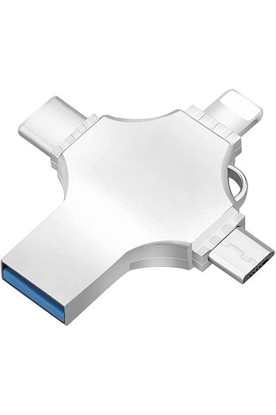 SUKILO محرك أقراص فلاش USB OTG 4 في 1 بسعة 128 جيجابايت