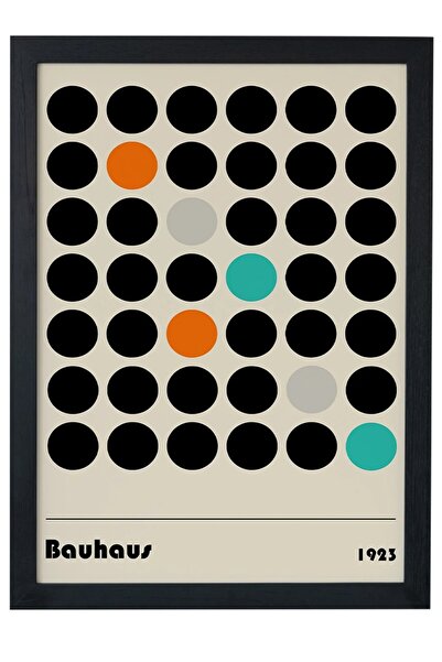 gxe.art Bauhaus Seri-E 1923 Poster Painting with Black Frame