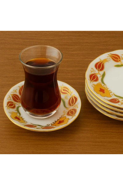 Güral Porselen 6 lı Çay Bardağı Altlığı