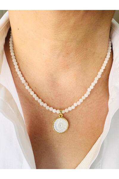 DEVİ fashion قلادة ديزي من الحجر الطبيعي 44 سم