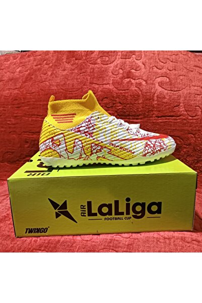 LALİGA Beyaz Kırmızı Desenli Krampon