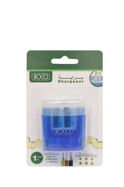 Roco Pocket Sharpener – 2 Holes – Blue/Green
