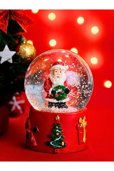 Deco Elit 2026 Yılbaşı Temalı LED Işıklı Kar Küresi – Noel Baba Figürlü 9 cm ...