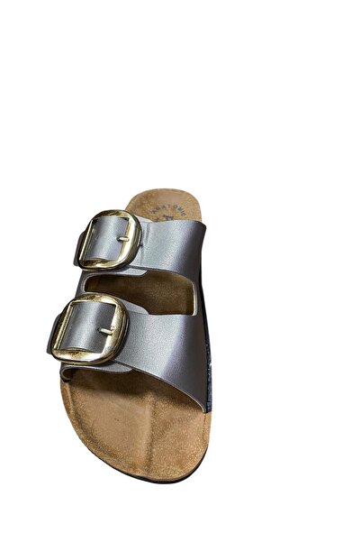 POLEX Women's Double Buckle Flat Sole Slippers