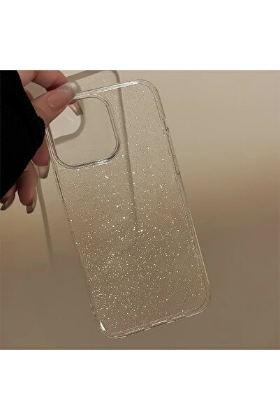 EDELFU İphone 12 PRO MAX Uyumlu Kristal Simli Sararmaz Sert Kapak Darbeye Day...