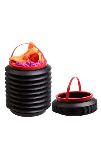 OEM Coș de gunoi sau de depozitare pliabil pentru mașini, negru, 4 L, 24 x 18 cm