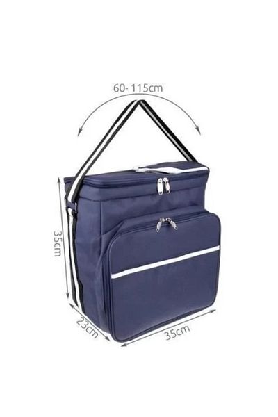 JollyMag Picnic Bag, Thermal Insulated, Waterproof, Blue, 35 x 23 x 35 cm, IsoTrade