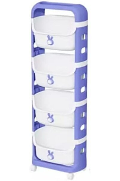 SUKILO منظم تخزين ألعاب الأطفال، عربة دوارة قابلة للتكديس، ديكور غرفة لعب الأ...