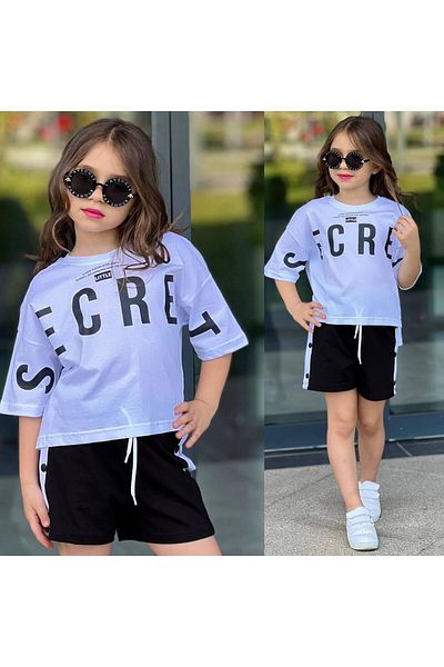 RAPAPA Girl's Short Sleeve Shorts Set 7217B