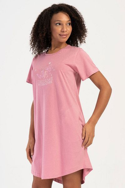 VİENETTA Cotton Women's Short Sleeve Nightgown, 407066