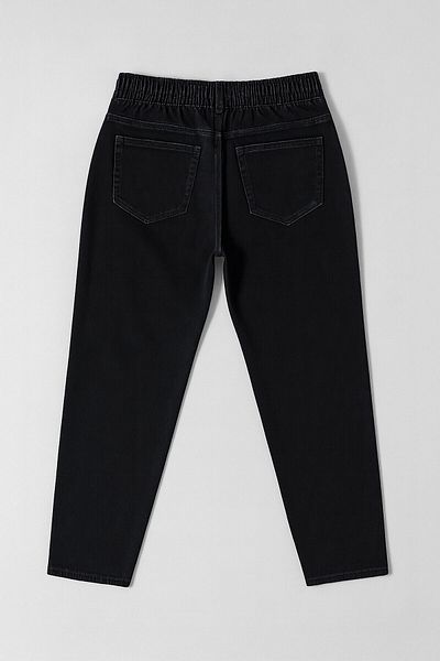 Bluewhite Pantaloni de damă din denim antracit cu talie înaltă