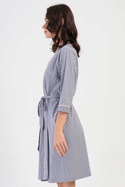 VİENETTA Cotton Women's 3/4 Sleeve Dressing Gown, 408451