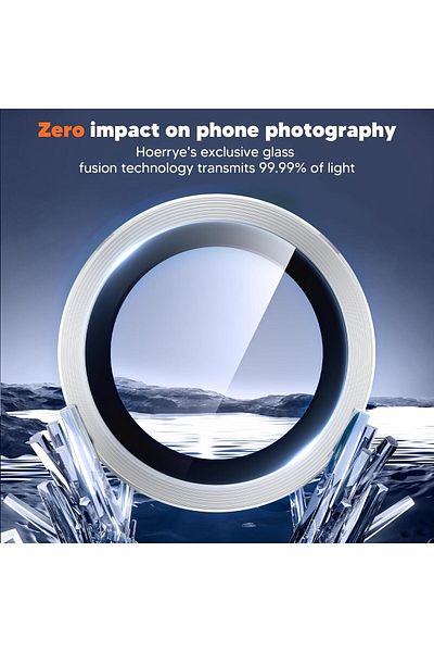 Generic Camera Lens Frame Glass Protector Compatible with Samsung Galaxy Z Fold 5 Camera Lens Silver