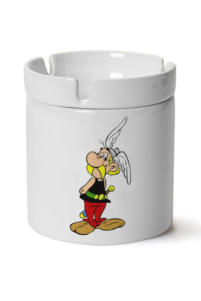 BİBANAPROMOSYON Astrix Obelix cu imprimeu Scrumieră din porțelan pentru mașin...