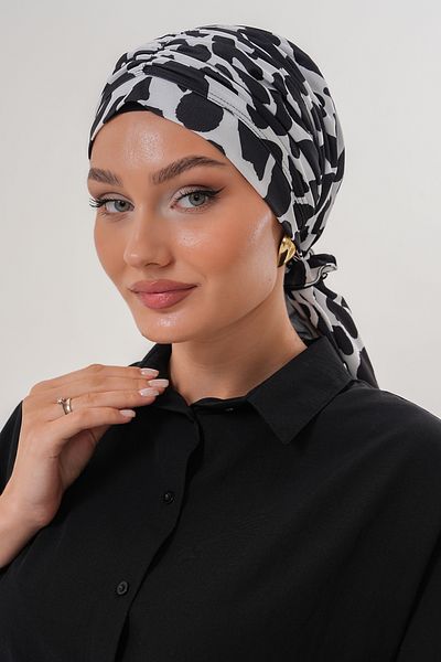 MAG FASHİON Bună cu cataramă cu model leopard Hijab Bonetă Utilizare zilnică Bonetă șal eșarfă