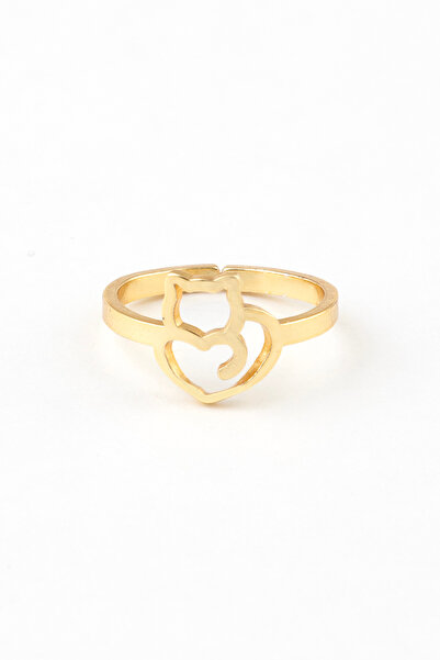 Sortie Aksesuar خاتم من الفولاذ المقاوم للصدأ قابل للتعديل مع شكل قطة