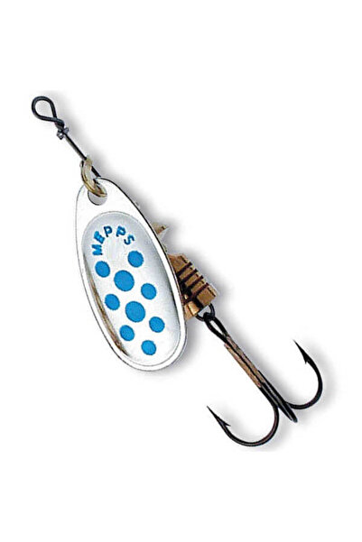 MEPPS Comet White Blue No:2(4.6g) Rotating Fishing Spoon
