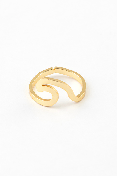 Sortie Aksesuar خاتم قابل للتعديل من الفولاذ المقاوم للصدأ مع شكل البحر الموجي