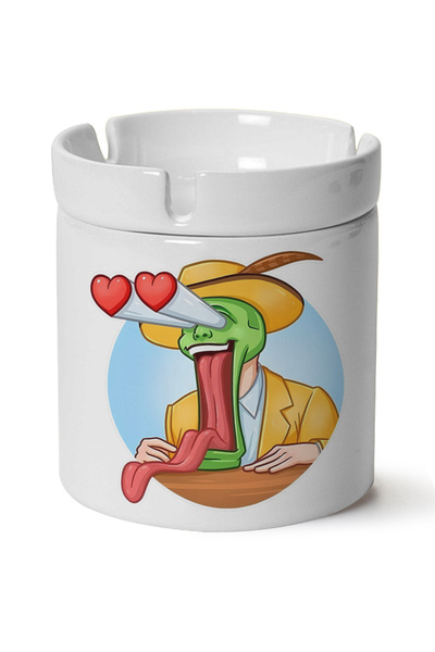 BİBANAPROMOSYON Mask cu imprimeu Scrumieră din porțelan, fabricată la mașină ...