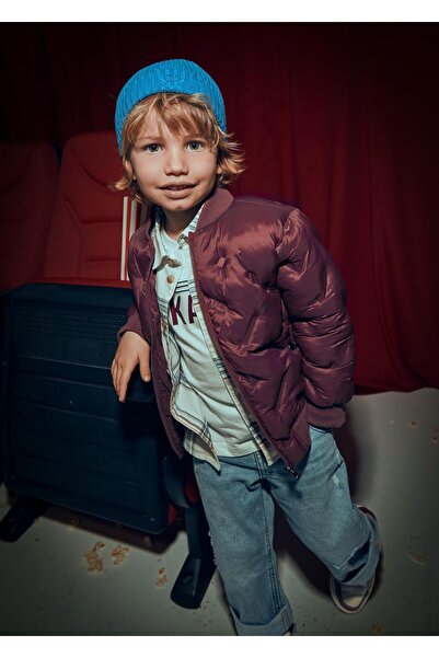 MAYORAL Palton gonflabil slim fit cu modele fragmentate pentru băiat, mov