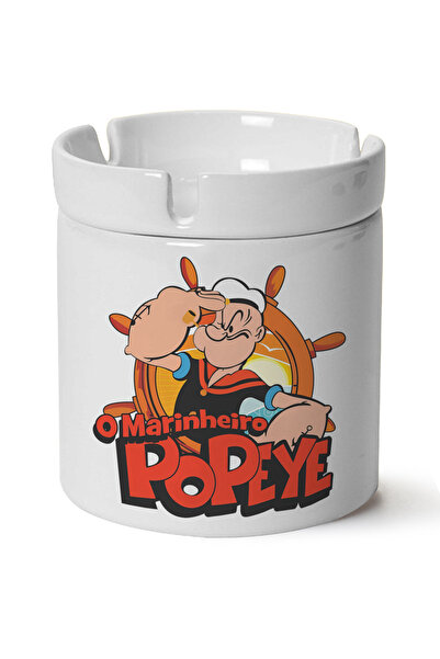 BİBANAPROMOSYON Temel Reis cu imprimeu Scrumieră din porțelan pentru mașină l...