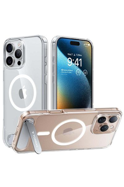 TORRAS جراب قوي مغناطيسي بدون درزات لهاتف iPhone 16 Pro