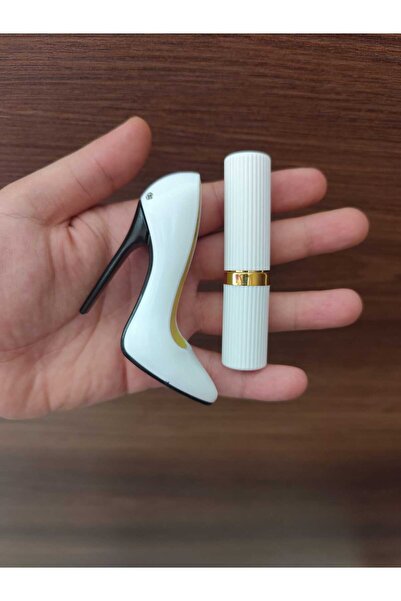 HK GİFT SHOP İKİLİ KOMBİN RUJ VE BÜYÜK KADIN AYAKKABI GAZLI ÇAKMAK AVANTAJLI ...