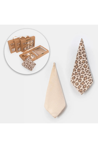 LOVE MAXX علبة كرافت للجنسين مكونة من 7 مناديل مبللة للأطفال ليوبارد