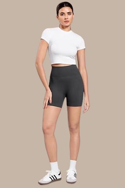 Thestiluxe 4-Way Stretchy High Waist Short Leggings Yoga, Sports & Casual
