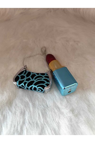 HK GİFT SHOP İKİLİ KADINLARA ÖZEL KOMBİN ÇANTA RUJ BİR ARADA GAZLI ÇAKMAK