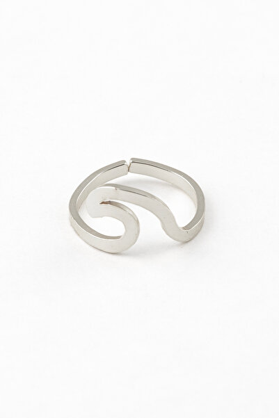 Sortie Aksesuar خاتم من الفولاذ المقاوم للصدأ قابل للتعديل مع شكل البحر المموج